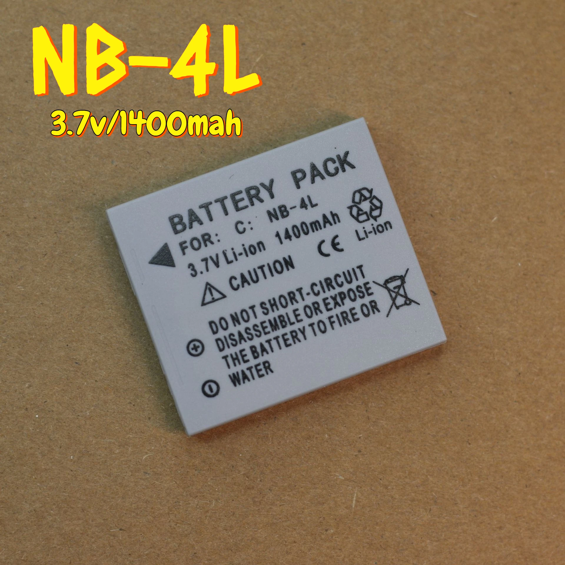 Camera Battery NB-4L 1400mAh 3.7V Li-ion Rechargeable Battery for Canon IXUS 30 40 50 55 60 65 80 100 PowerShot SD1000 1100 L10