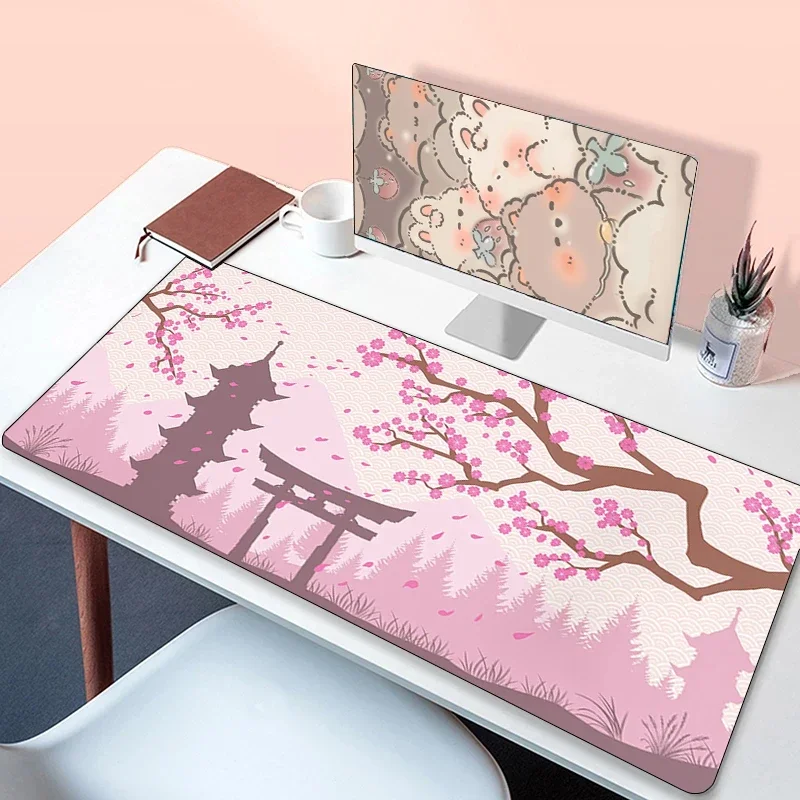 

Japan Sakura Mount Fuji Mause Pad Gamer Cabinet Non-slip Mat Mouse Gaming Accessories Mausepad Deskmat Mousepad Mats Keyboard Pc