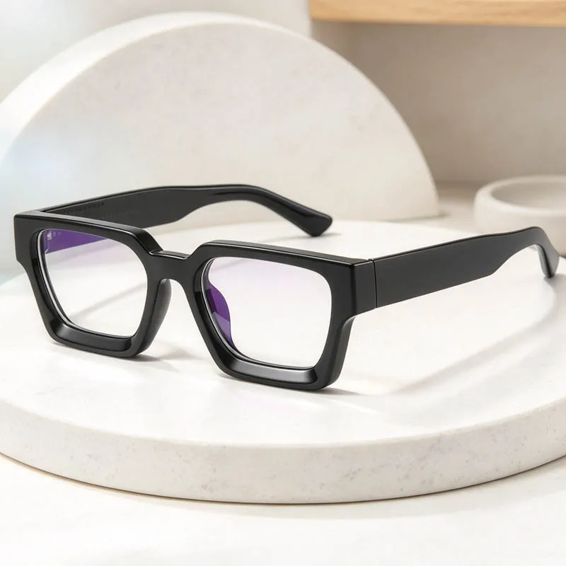 Trendy Square Anti Blue Light Reading Glasses Men Women Classic Designer Clear Presbyopic Eyewear Prescription Optical Glasses