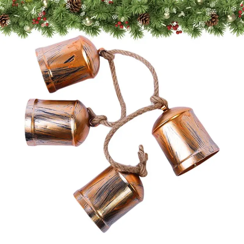 Handicrafts Vintage Rustic Metal Harmony Cow Bells Large Rustic Christmas Handmade Bells