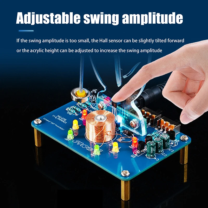 DIY Leaf Swing Magnetic Levitation Electronic Kit With LED Flow Light Scientific DIY Kits