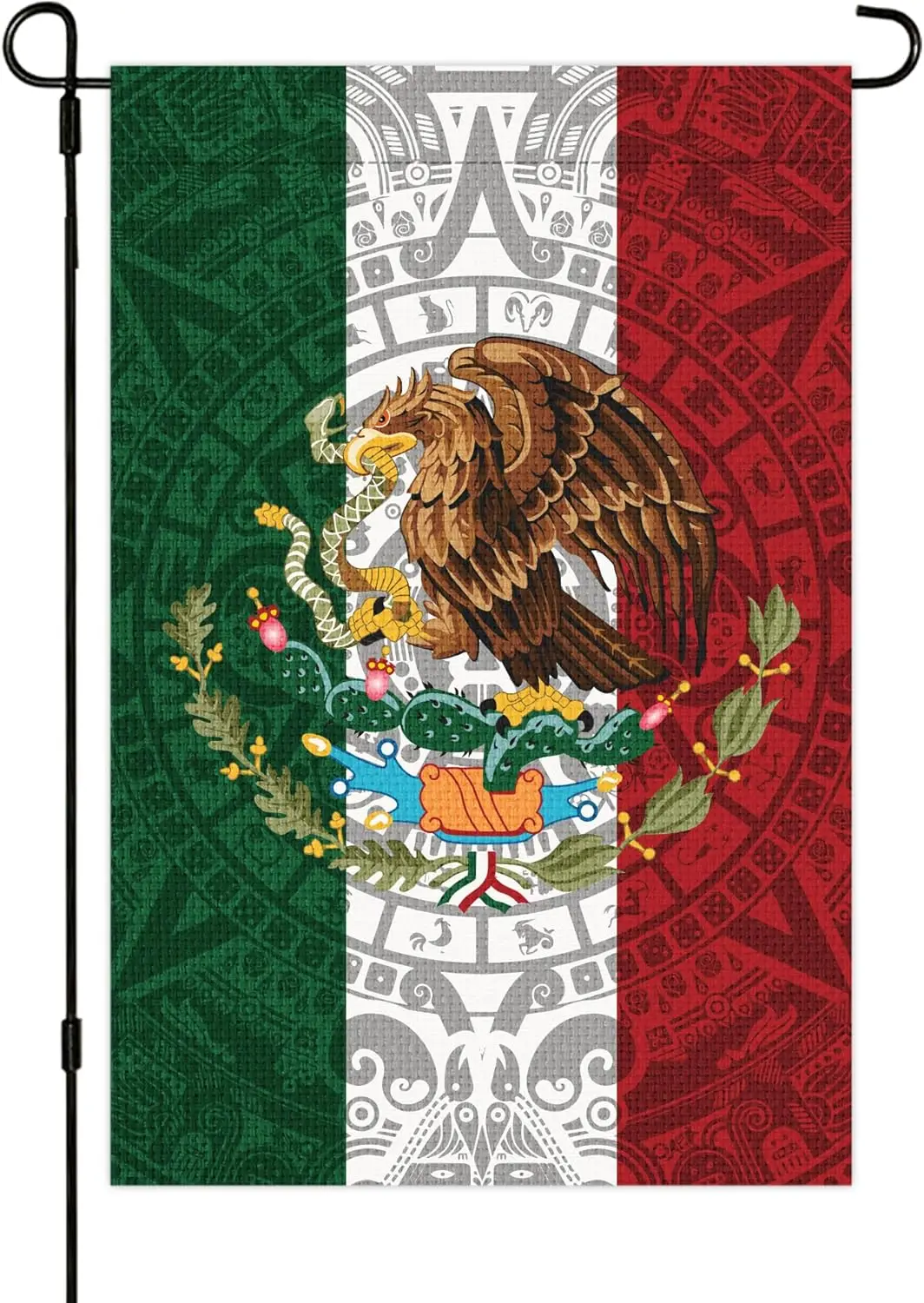 Mexico Garden Flag 12X18 Inch Mexican Burlap Flag for Garden Yard Room Outdoor Decor WWP