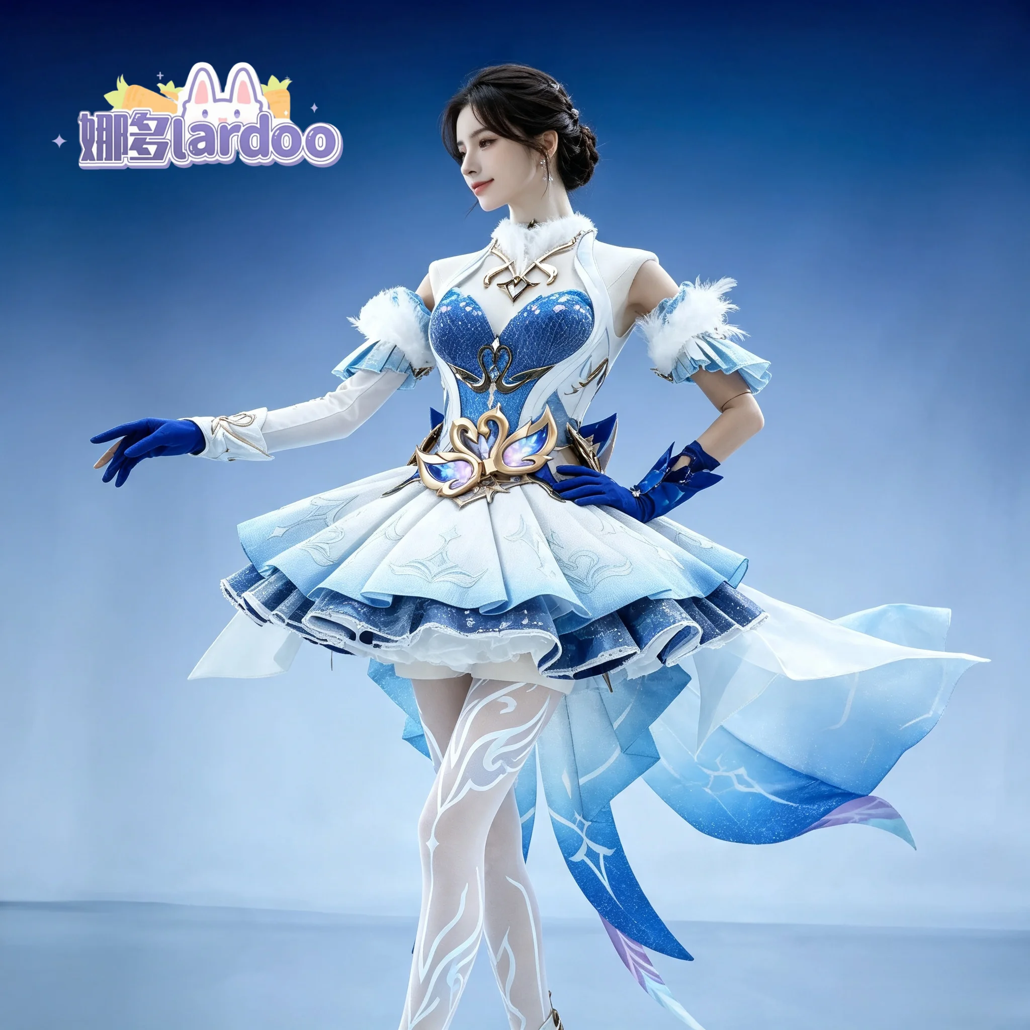 Genshin Impact Odette Cosplay-Kostüm Komplettset