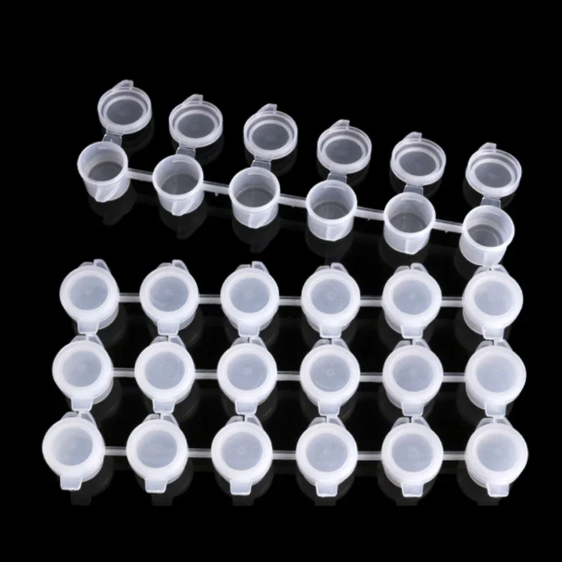 10 strips 60 potten lege verfstrips verfdoos pod kunst ambachten plastic opslagcontainer pigmentcontainer tekenaccessoire