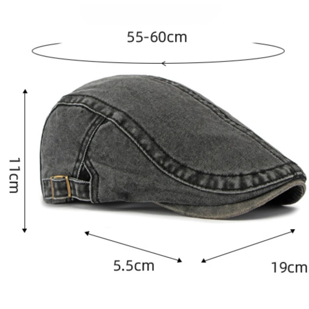 HT5138 Herren- und Damen-Baskenmütze, Vintage-Künstlermütze, 100% Baumwolle, Ivy-Flatcap für Frühling, Sommer, Herbst – Detail 1