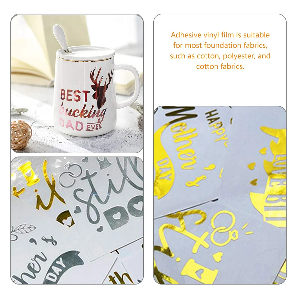 

3 Rolls Permanent Adhesive Vinyl Film Metal Self-Adhesive Transfer Tape For Crafts Glass Cups T-Shirts Home Storage Decor Tools