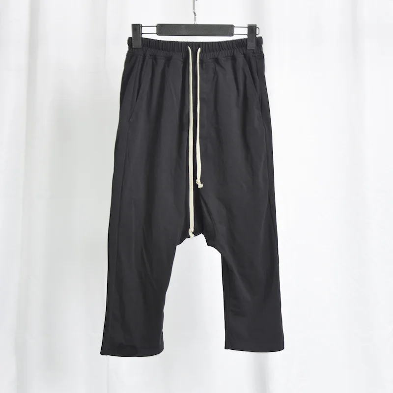 R0 Thin Harlan Hanging Crotch Casual Loose Straight Harlan Pants Personality High Street Men's Pants Hip Hop Pants