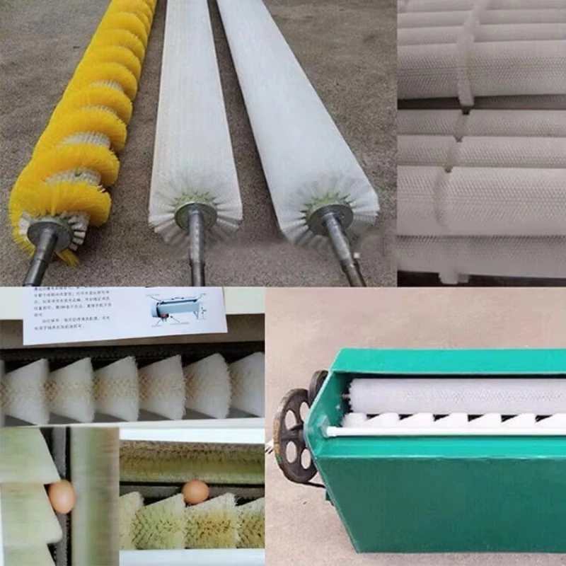 Egg Washer Carrot Washing Machine Roller Brush Roller Brush with Threaded Head