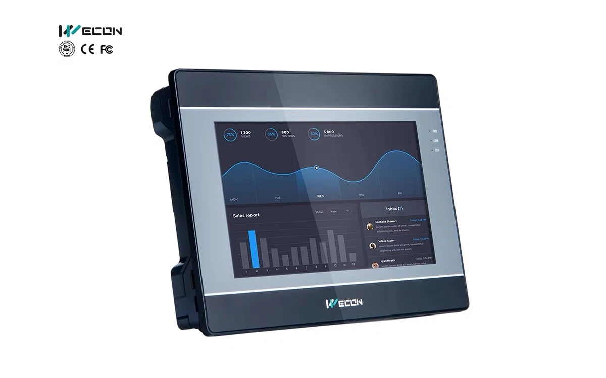 Wecon HMI IN1071 IN1072 PI3070IE PI3070I PI3070IG Tela sensível ao toque de 7 polegadas RS232 RS485/422 IN1101 10,2 polegadas PI3043IE 4,3 polegadas