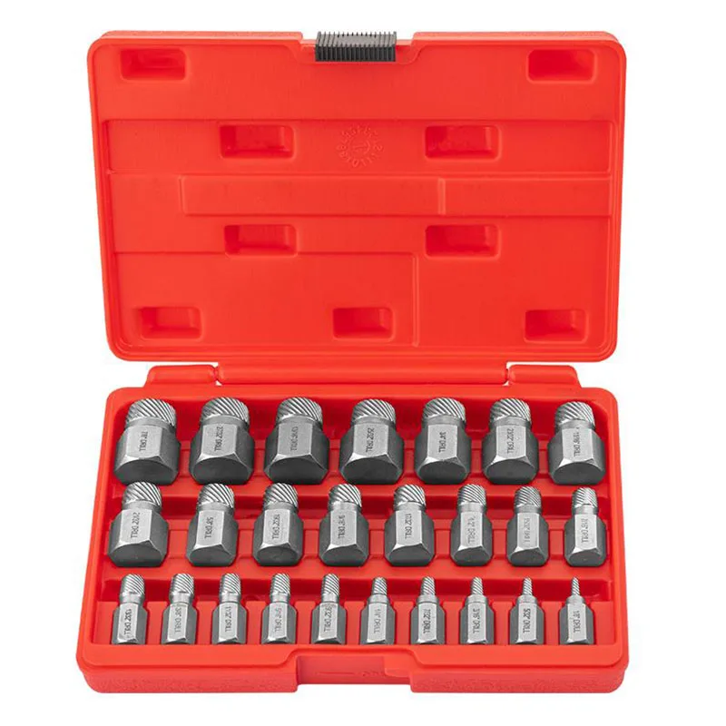 25-piece Set Of Inner Hexagonal Screw Bolt Extractor Spline Damaged Silk Slip Tooth Broken Head bolt Removal Tool