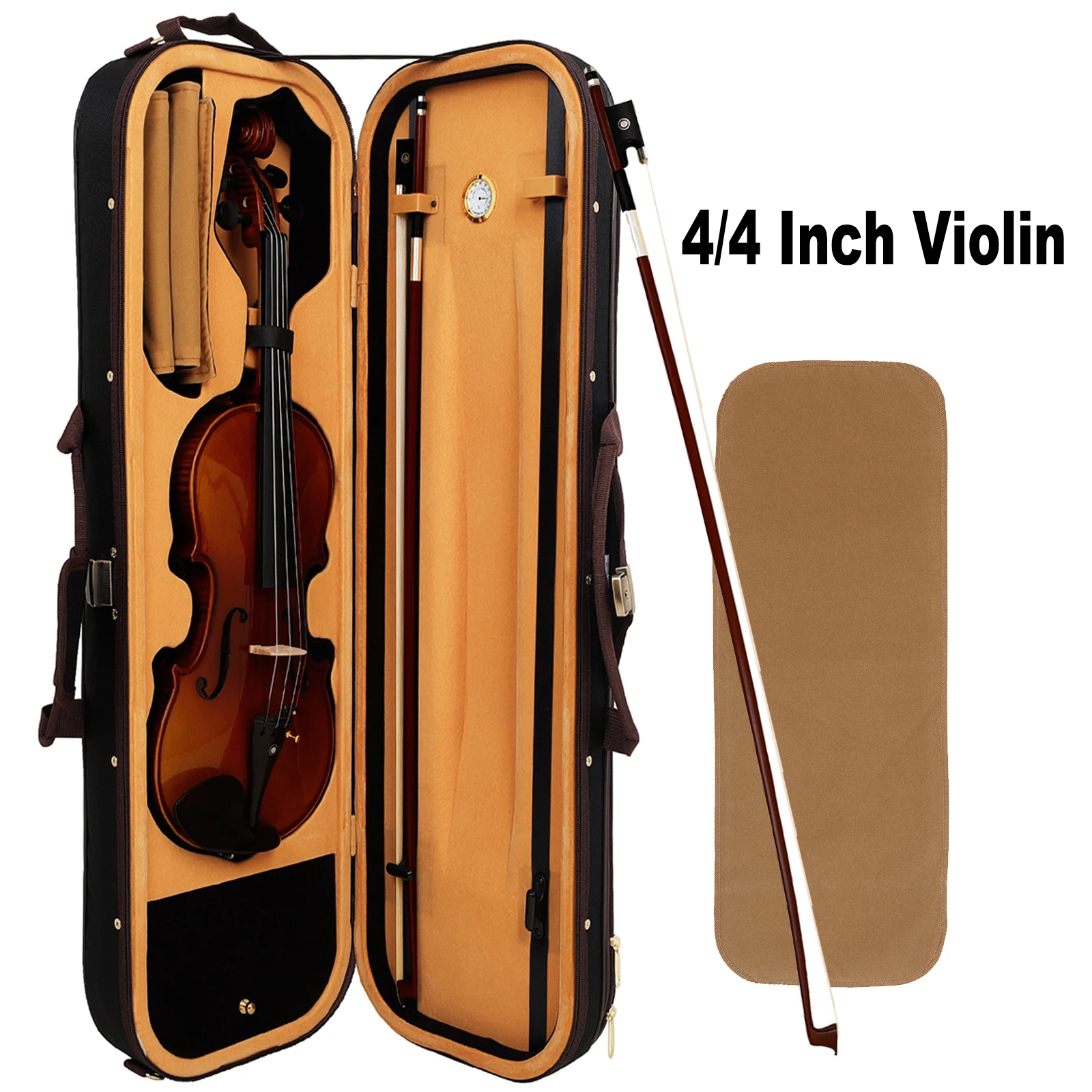 

Полуручная скрипка 4/4 — верх из ели, сушеный на воздухе и задняя часть из твердого клена — штифты для настройки инкрустированного черного дерева для студентов/среднего уровня