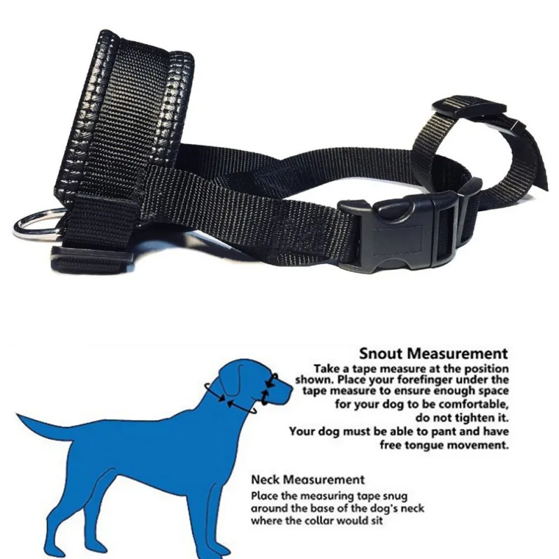 Adjustable Nylon Dog Muzzle for Small Medium Large Dogs Prevent From Biting,Barking And Chewing