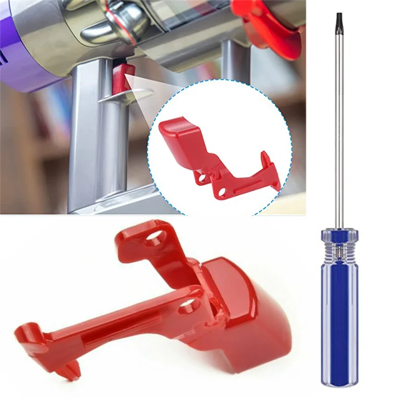 

-ESTR Red Trigger Switch Button Heavy Duty Trigger Button With Screwdrivers For Dyson V10 V11 Vacuum Cleaner