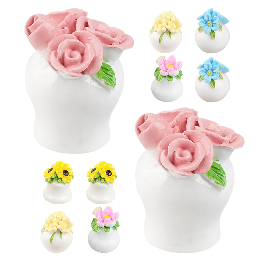 10 pezzi in miniatura decorazione di piante in vaso 10 stili misti piccoli bonsai per la casa mini casa paesaggio puntello piante artificiali adornano la casa