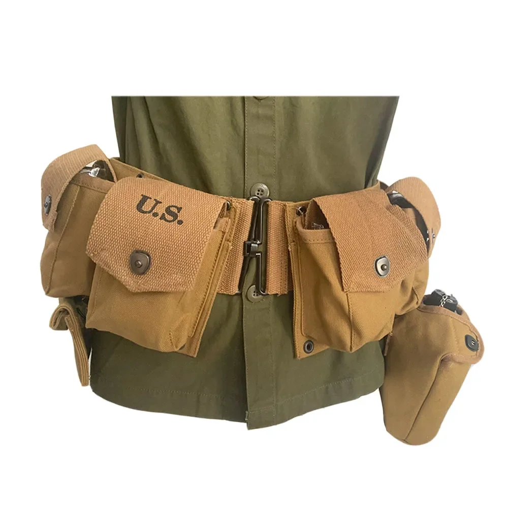 

WW2 US Six-link Equipment Combination Package Kettle First Aid Kit Combination Equipment Bag