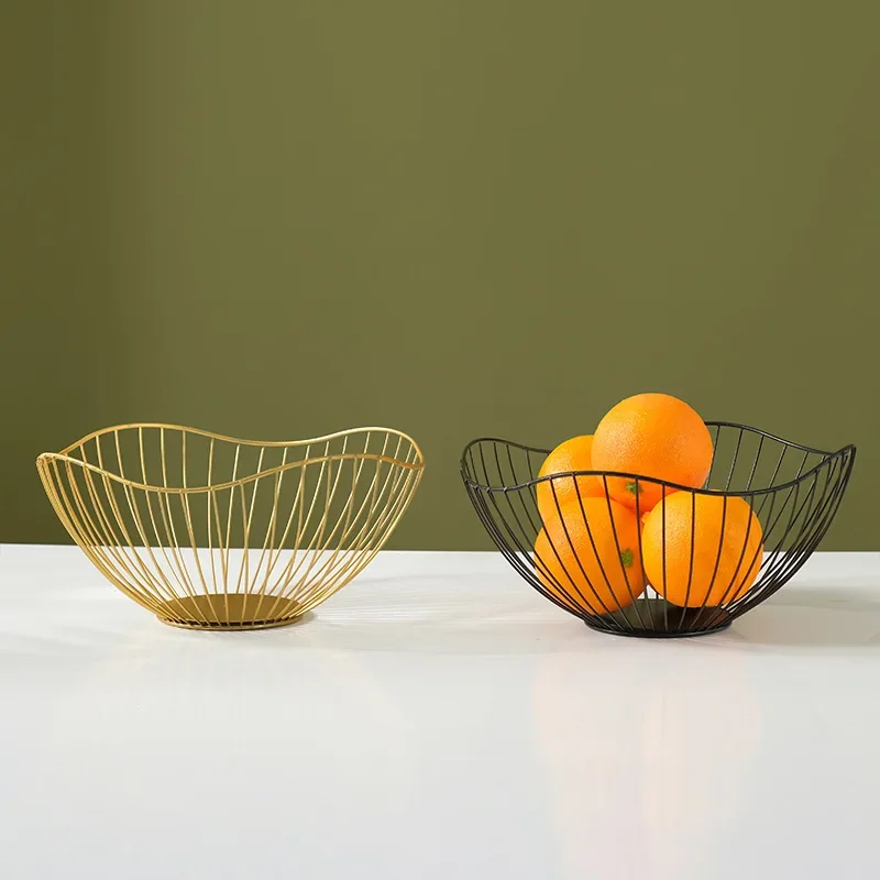 

Scandinavian style metal fruit basket iron fruit plate home snacks basket storage basket storage supplies