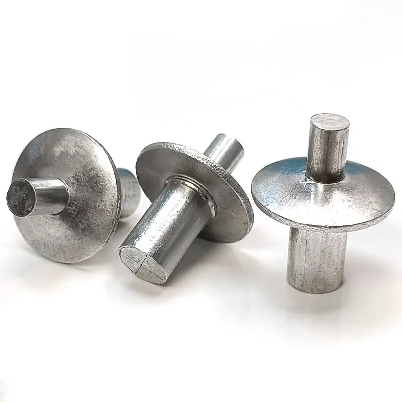 M6.4*10*15.8 Percussive Half Round Head Large Cap All Aluminum Fasteners Percussive Rivets