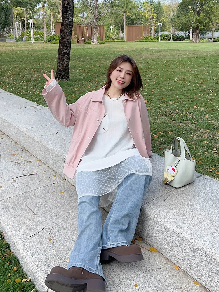 

Женская весенняя куртка Vogana в американском ретро-стиле, повседневная, свободного кроя, с воротником-стойкой, из смесового хлопка, для стройного силуэта