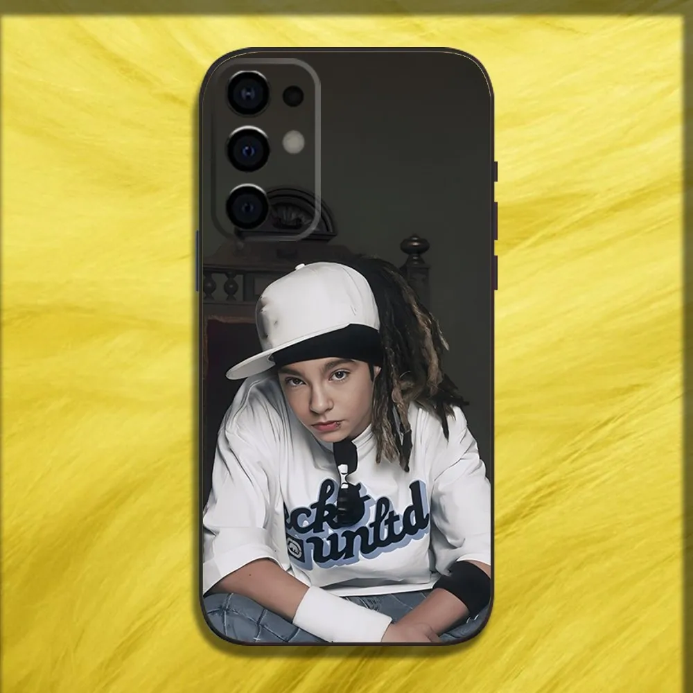 Capa de telefone Singer T-Tom Bill Kaulitz para Samsung S24, S21, S22, S23, S30, Ultra, S20, Plus, Fe, Lite, Note, 10,9,5G Capa macia preta