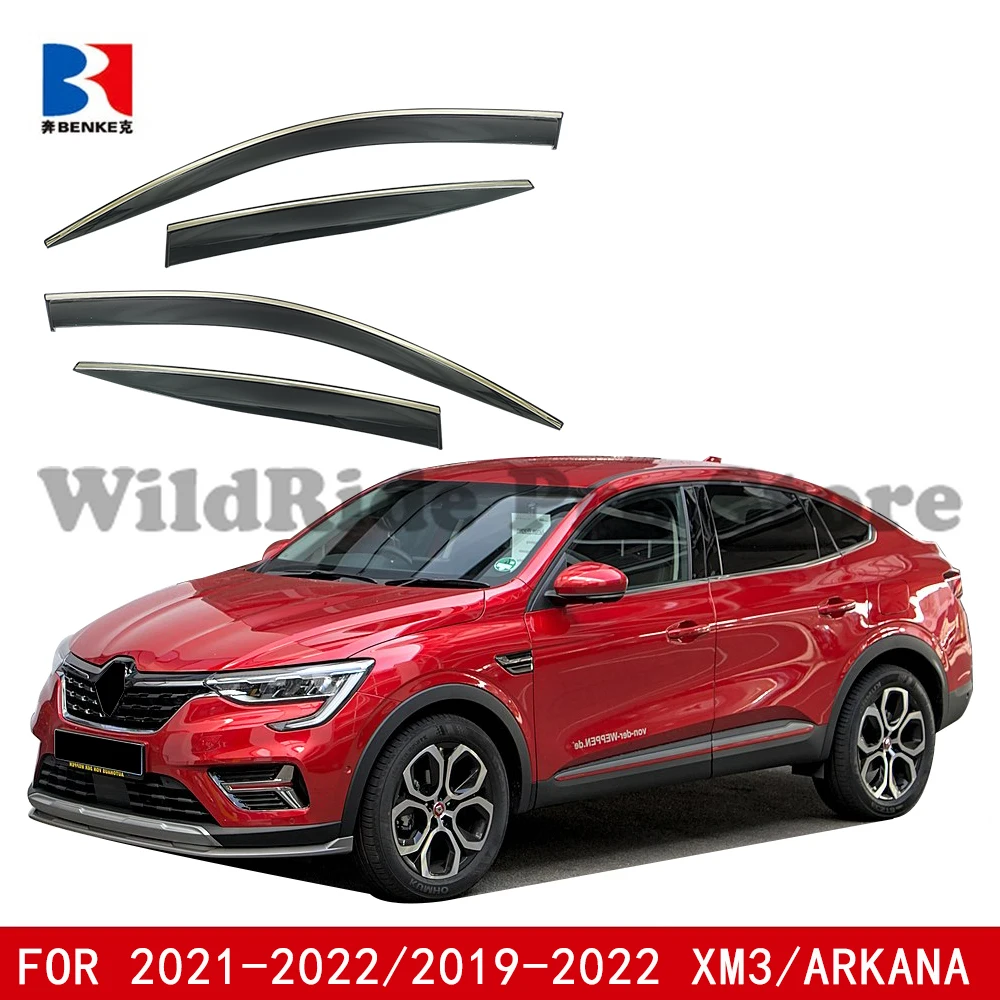 1 set For RENAULT XM3 ARKANA 2019-2022 Window Deflectors Door Vent Visor Weather Rain Guards
