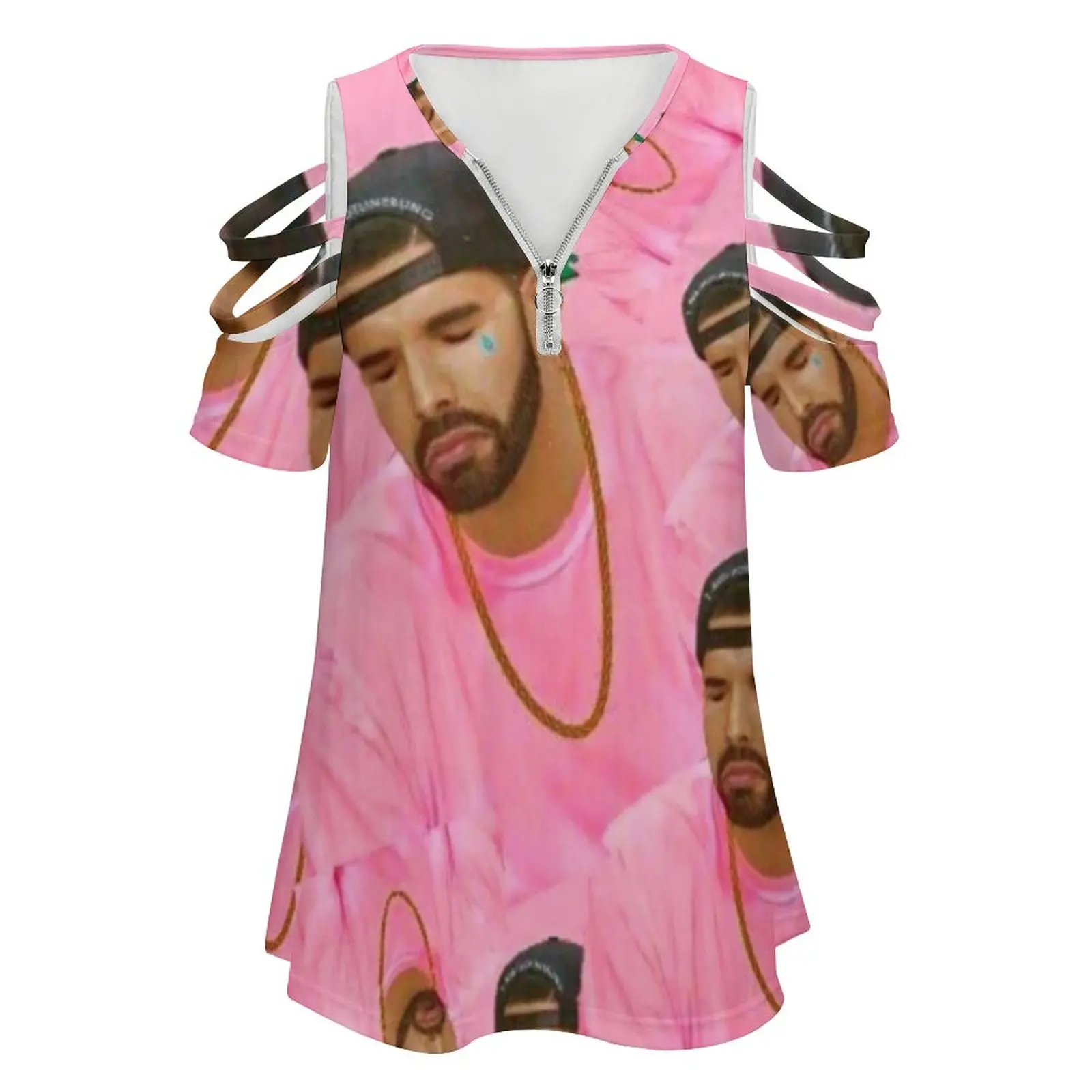 Drake Face Mask , Hotline Bling , Washable & Reusable , Fashion Print Women Ladies Girls T-Shirt Harajuku Round Neck Short