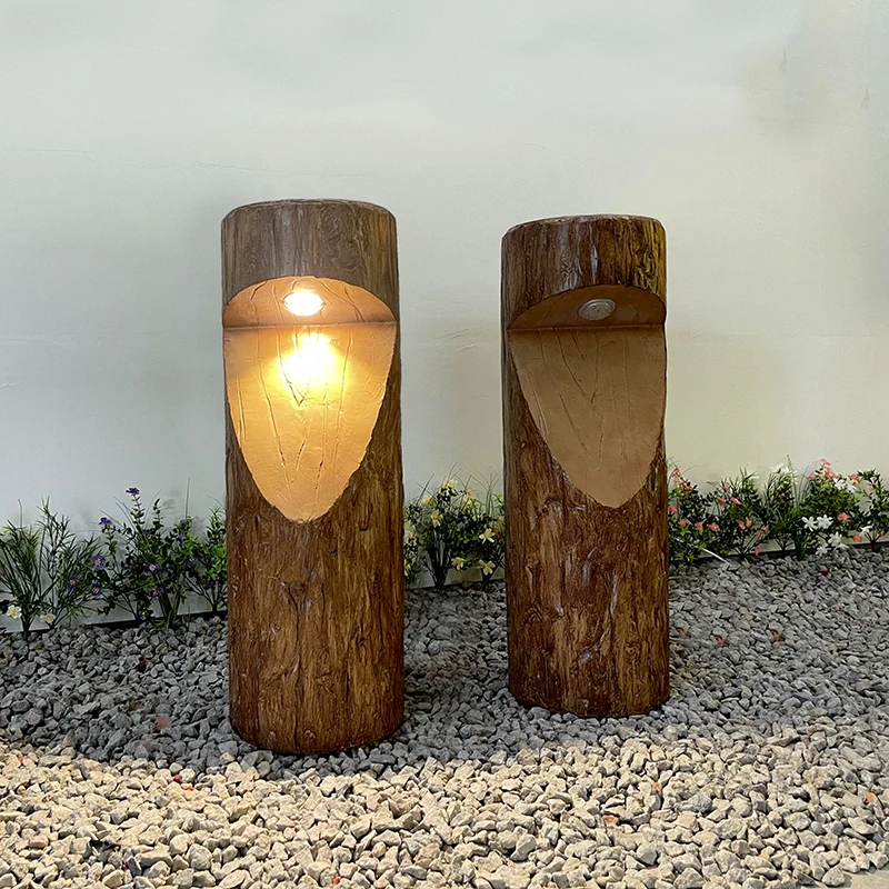 

IP65 Ac220V Garden Decoration Path Lawn Lamp Post Wooden H80 Vertical Lamp with LED Light Source