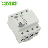 4P DIN Rail Residual Circuit Device Electromagnetic TYPE 6KA 30mA 100mA 300mA 6A-100A Current Ratings 415V AC ELCB Rcd Rcbo RCCB