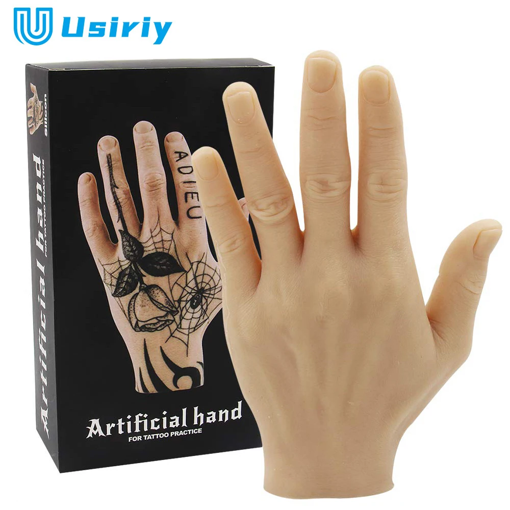 

Tattoo Skin Practice Silicone Fake Tattoo Hand Practice Skin Dummy Soft Practice Hand Tattoo for Tattoo Artists and Beginners