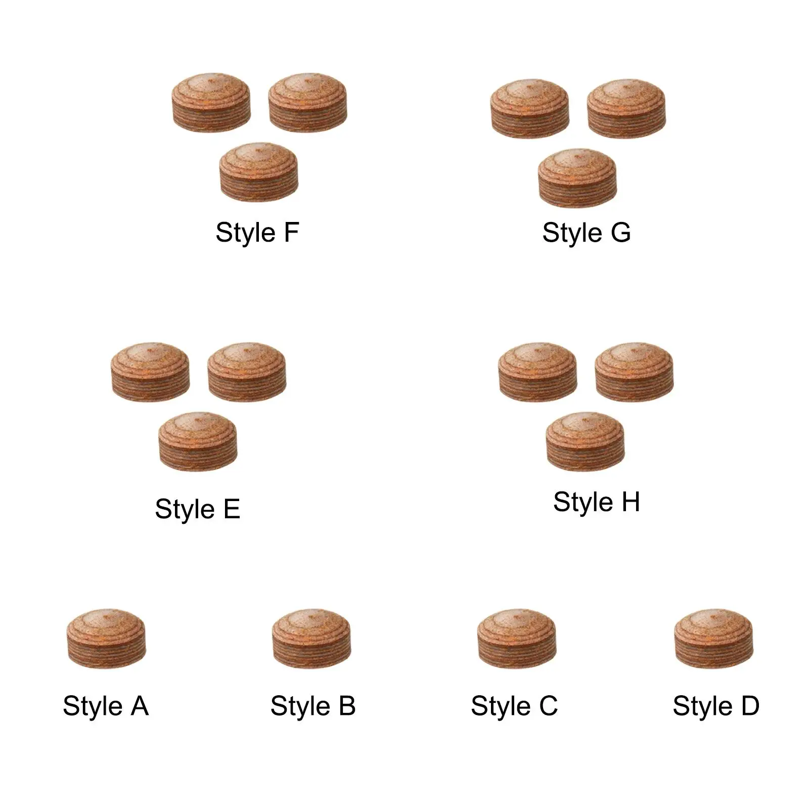 

Pool Cue Tip Replacement Glue on Multi Layers Snooker Stick Tip Lightweight Soft