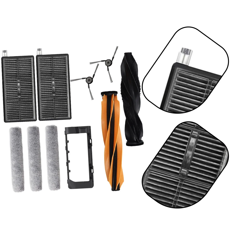 Compatible Maintenance Set For Dreame For Aqua10 Ultra For Track Complete/Pro Vacuumd: Side Roller Brush, Filters & Cover Plate