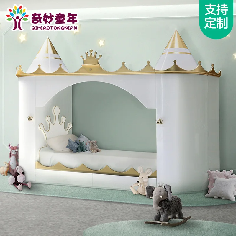 Children's Furniture wonderful Childhood theme bed Villa Furniture solid Wood Girl bed Secret Base Dream Castle