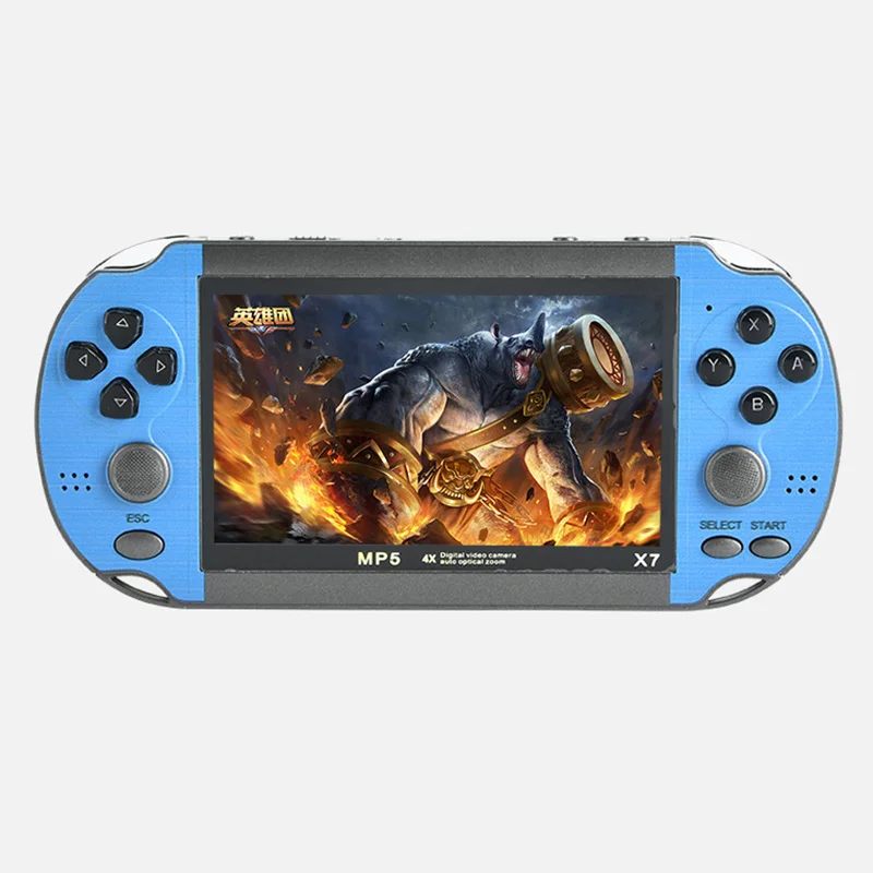YOAINGO-X7インチHDハンドヘルドビデオゲーム,8G,クラシック,レトロ,統合4.3ゲーム,ミニ,MP5,ハロウィーン,10000