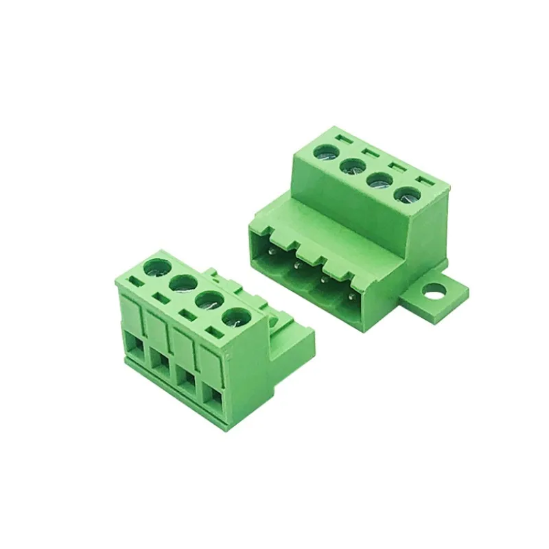 10sets Solder-free butt strap fixed 2EDG5.08 male and female plug-in green terminal block K2EDGRKC-5.08MM-10p12p13p14p15p-19p