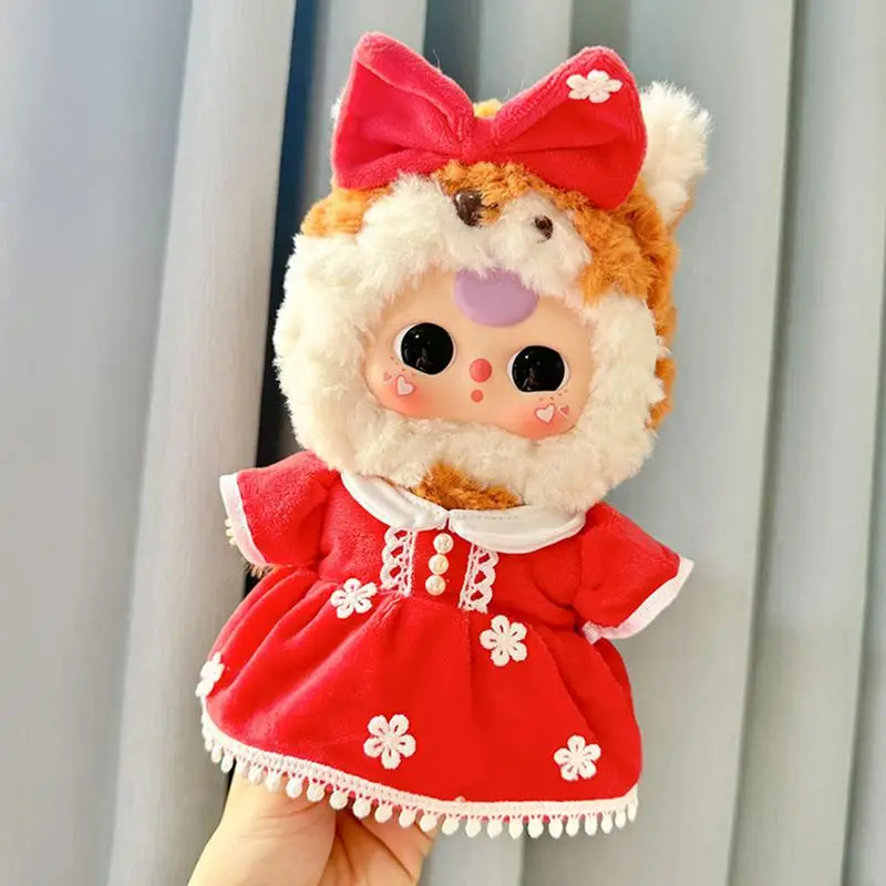 20cm Doll Clothing Plush Doll Dress-Up Clothes Plush Doll Clothes Christmas Theme Doll Accessories Dress Up Clothing For Plush