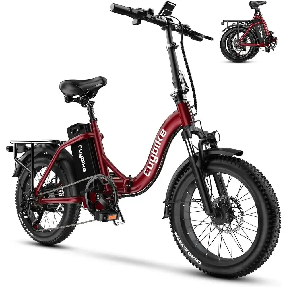 1000W Peak Power Electric Bike for Adults, 48V 20AH Battery, 70 Miles Range, 20 Tires, 7-Speed with Front Suspension and Color L