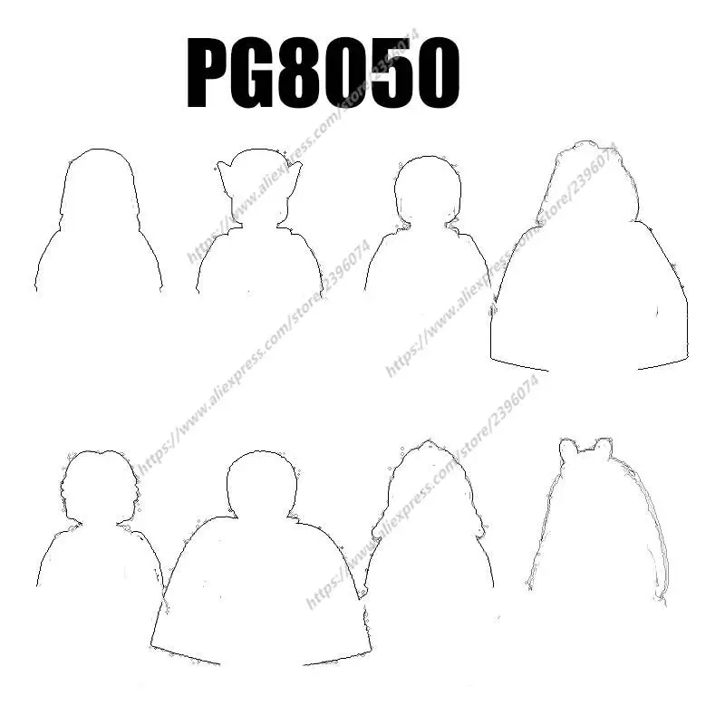 PG8050 شخصيات الحركة ملحقات الفيلم اللبنات الطوب اللعب PG703 PG704 PG705 PG706 PG707 PG708 PG709 PG710