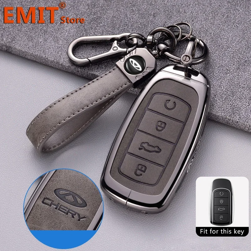 Zinc Alloy Key Case Cover Fob for Chery Jaecoo J7 7 J8 Omoda 5 C5 Tiggo 8 Arrizo 6 8 Pro Remote Shell Keychain Car Accessories