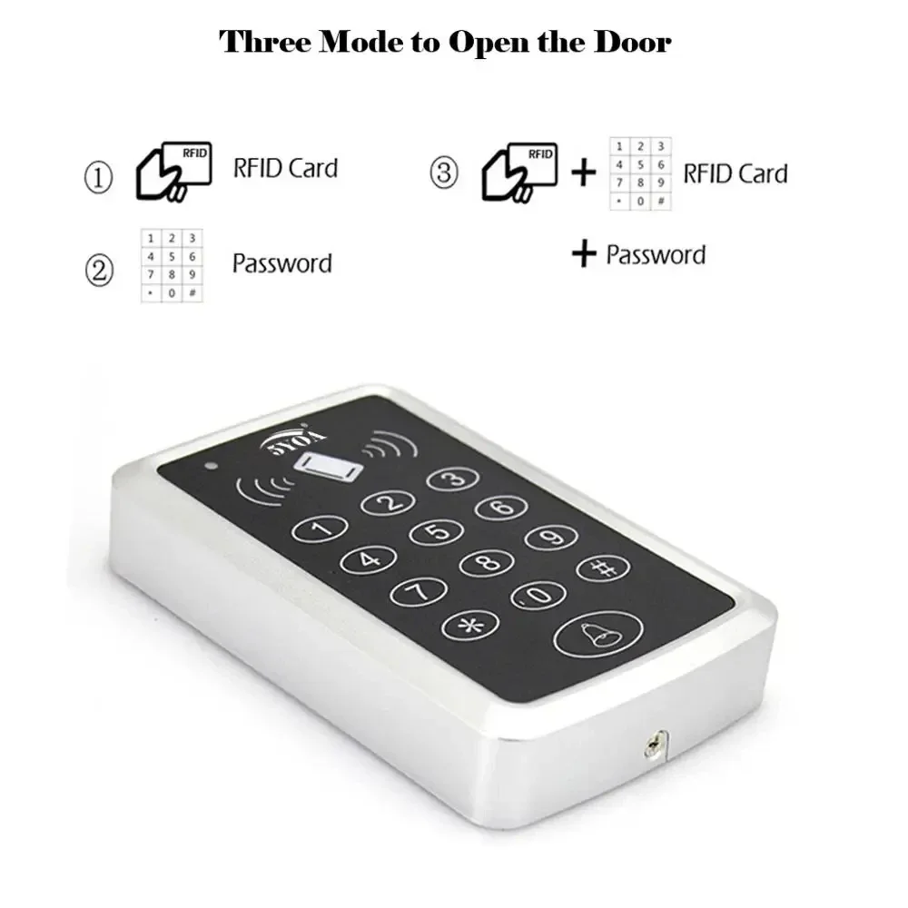 Access Control Keypad EM Card Reader 125KHz RFID Door Access Control System Door Lock Opener Keyboard System Security Protection