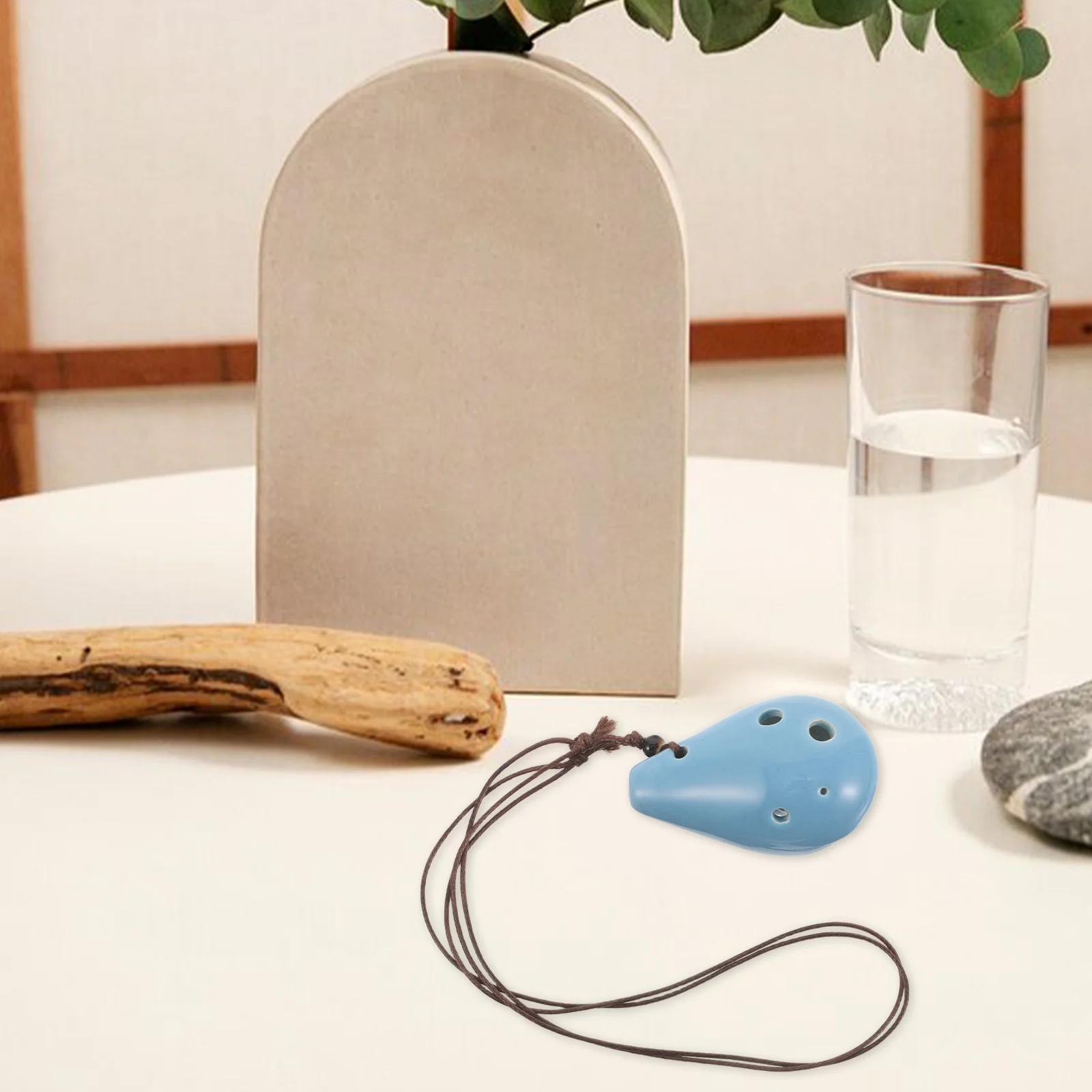 

Alto Tuned 6 Hole Ceramic Ocarina for Beginners Kids Lightweight Round Shape Traditional Wind Music Instrument Easy to Learn