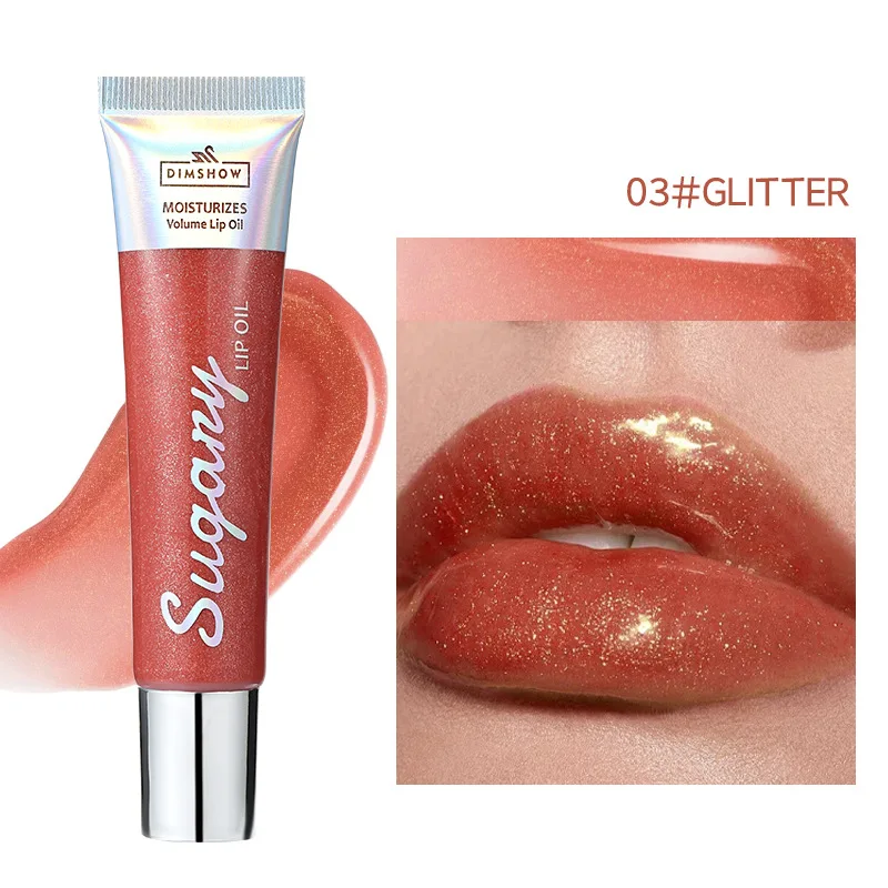 10 colori Shimmer Lip Gloss Impermeabile Duraturo Idratante Glitter Lip Smalto Donne Shimmer Rimpolpante Trucco labbra Cosmetici