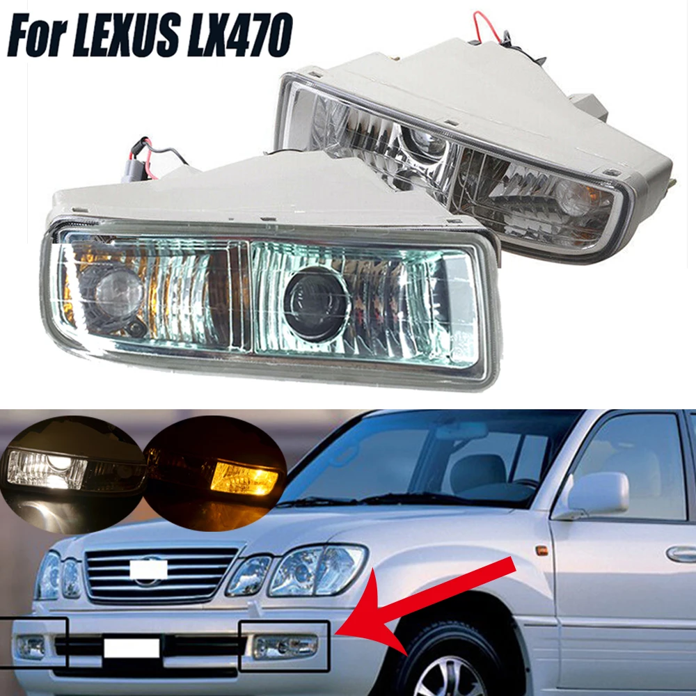 

Auto Front Bumper Fog Lamp Halogen Headlight For LEXUS LX470 1998 1999 2000-2008 DRL Daytime Running Light Car Accessories