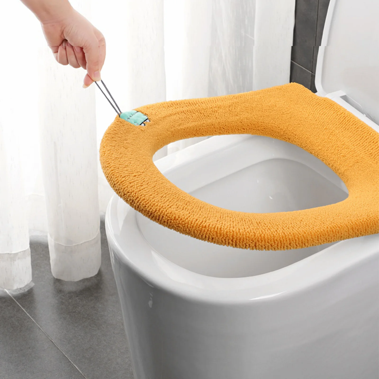 

3Pcs Toilet Seat Cover Washable O shaped Cushions Pads Reusable Home Mats Fits Most Toilets Practical Long term Use