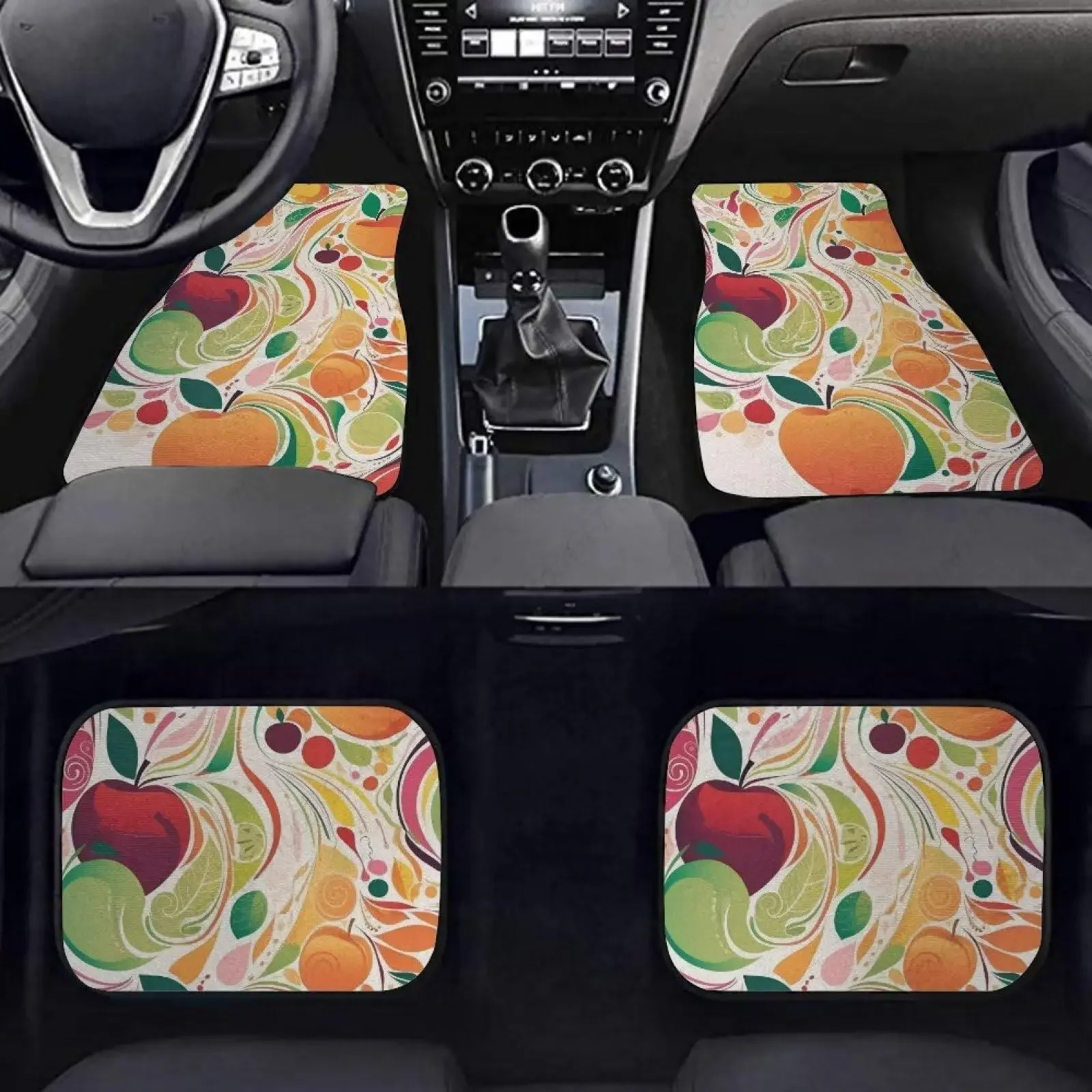 

Alfombrillas Coche Manzana Roja, Hojas Amarillas, 4 Unidas, Alfombrillas Para Coche, Juego Alfombras Lanteras Y Traseras, Aju
