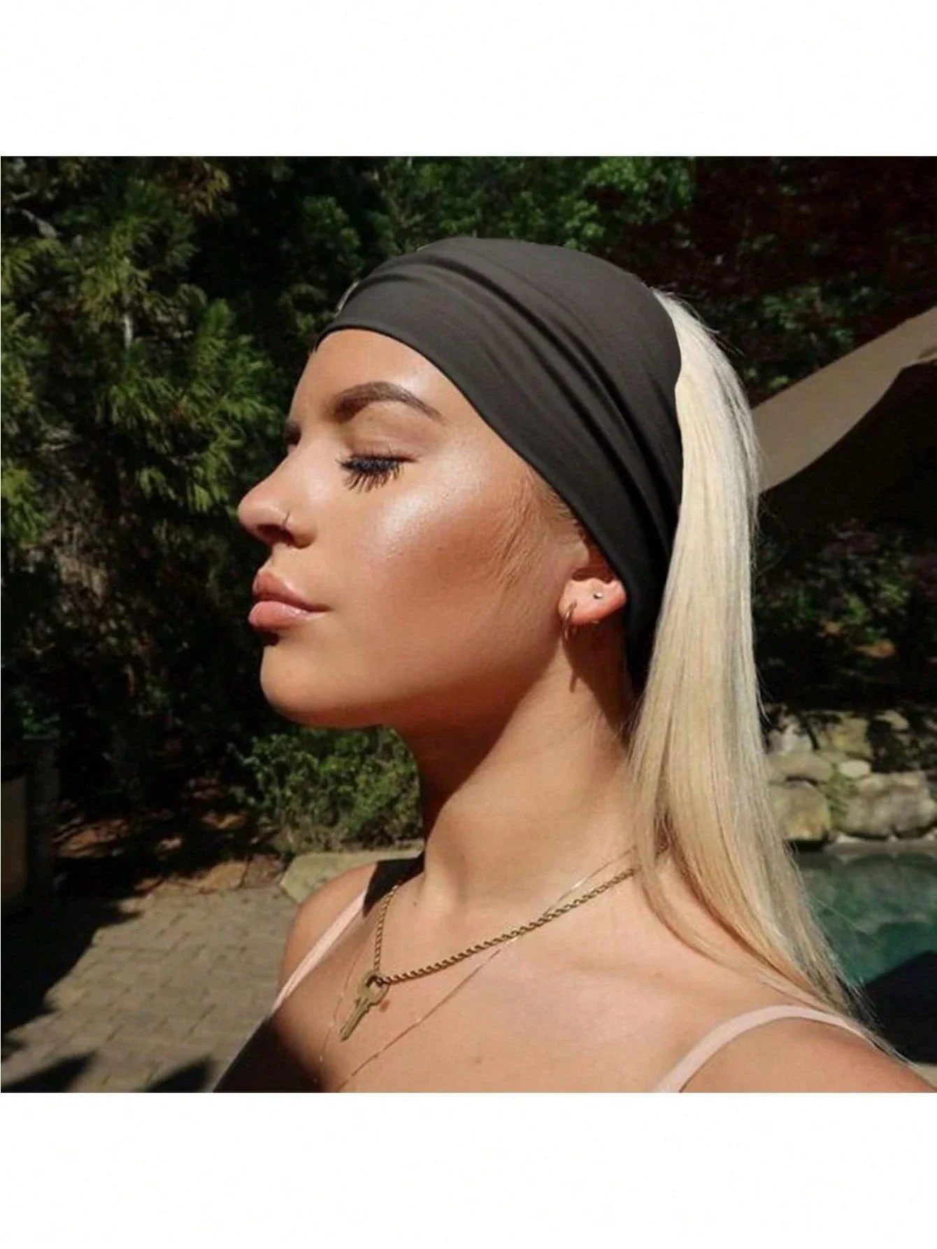 

4-Pack Solid Color Wide Headbands For Women — Knotted Sport Yoga Hair Wraps, Fashionable Autumn Winter Accessory For Vacations