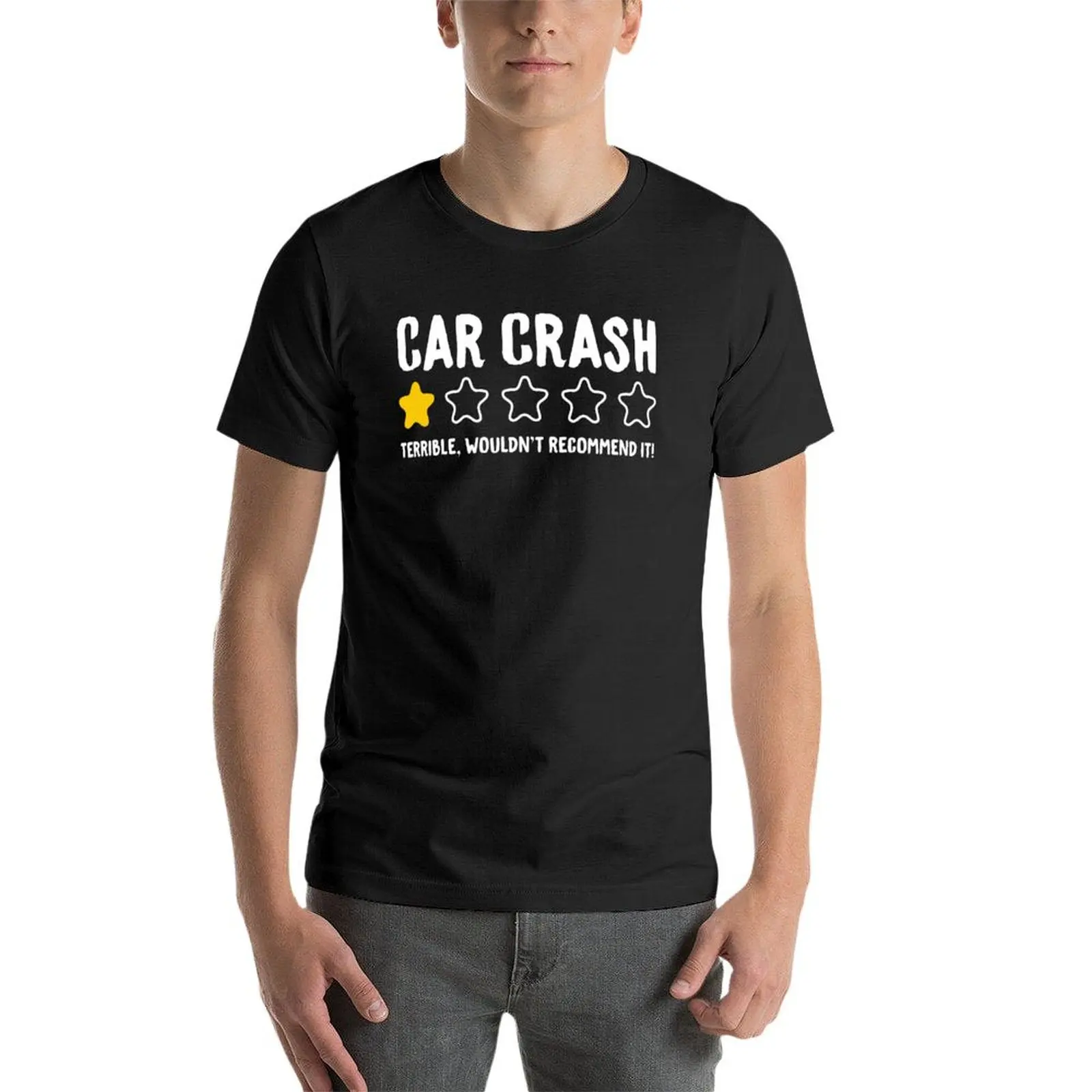 ¡Choque de coche horrible, no lo recomendaréis! Camiseta divertida de accidente de coche para hombre, camisetas de secado rápido, ropa bonita