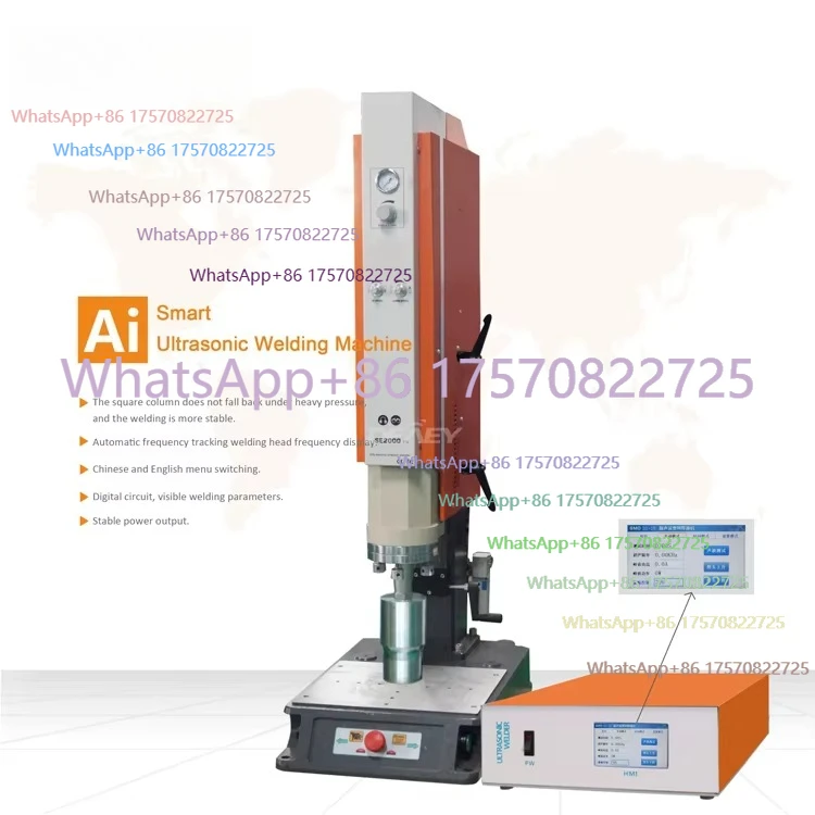 

Ультразвуковой аппарат для точечной сварки пластика 15 кГц 2600 Вт, цифровой высокочастотный сварочный аппарат для ПВХ, ПНД, АБС, ПП, ПЭ