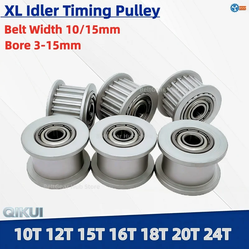 10T 12T 15T 16T 18T 20T 24T XL Teeth Timing Idler Pulley Bearing Bore 3mm to 15mm For Belt Width 10mm 15mm Industrial Mechanical