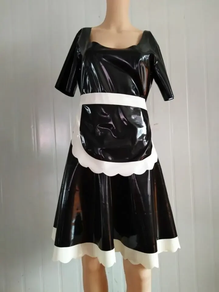 

Neu Unisex Cosplay Maid Uniform Handgemacht Gummi Sexy Rock Kleid Catsuit S-XXL