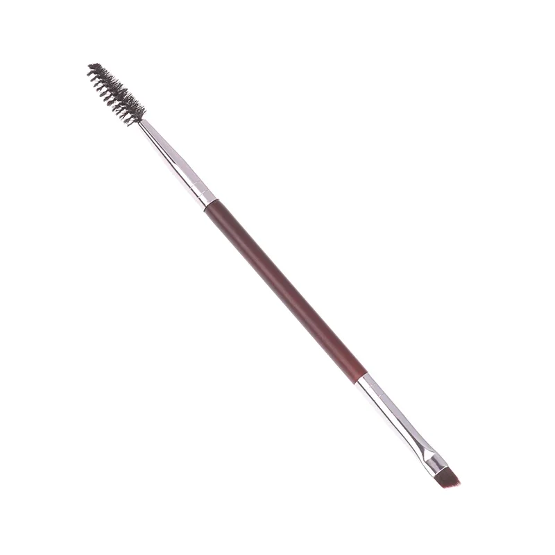 Pennello per sopracciglia Pettine per ciglia Pennelli per trucco Pennello angolato a doppia estremità Pennello per spoolie 2 in 1 Set di pennelli per sopracciglia per ciglia Strumento per trucco