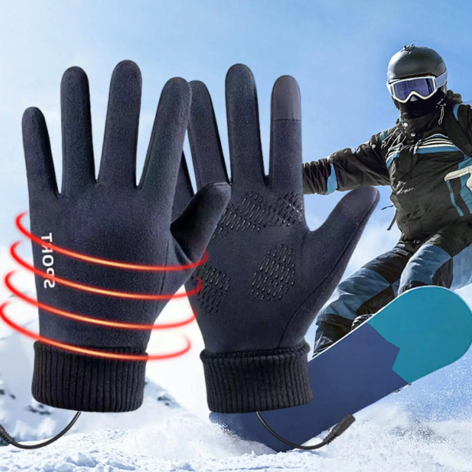 Guanti riscaldati da donna Guanti riscaldanti USB 3 impostazioni di calore Guanti touchscreen per ciclismo Sci Corsa Escursionismo Sport invernali